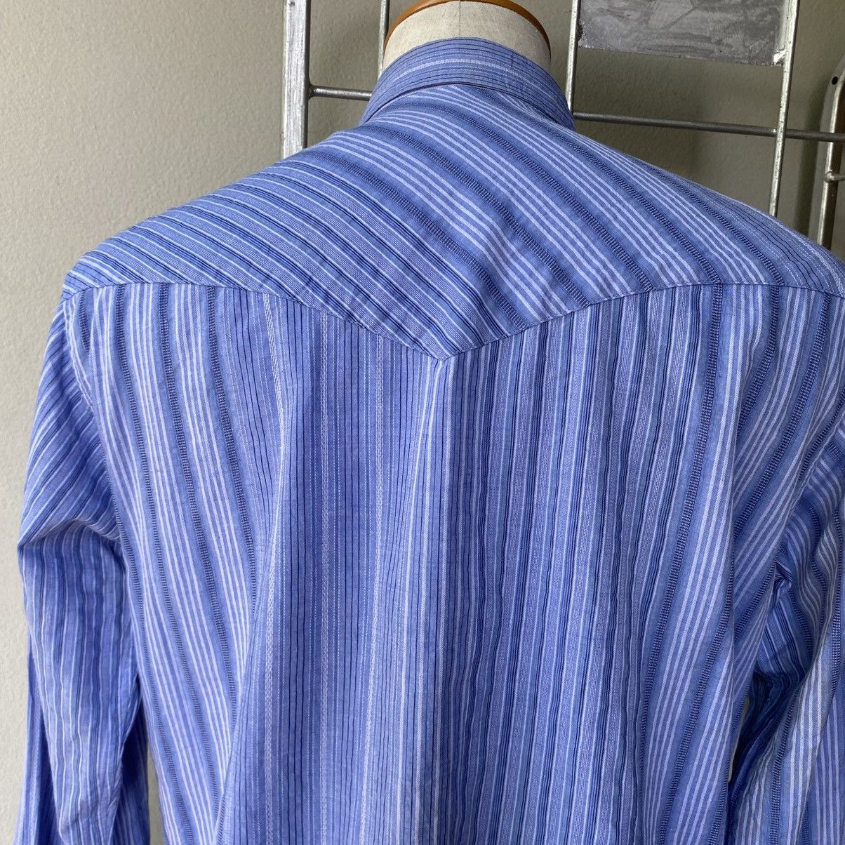 Vintage SHINS AMERICAN Blue Striped Western Shirt Size US L / EU 52-54 / 3 - 25 Thumbnail