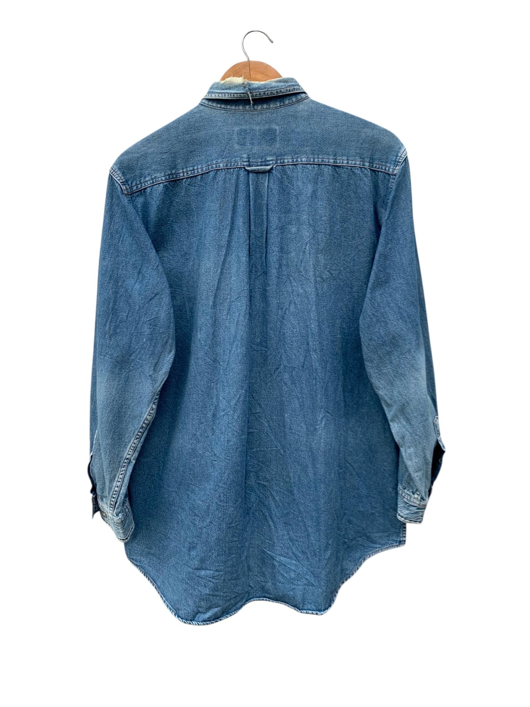 Vintage Vintage Lucky Strike Jeans Shirt Size US L / EU 52-54 / 3 - 2 Thumbnail