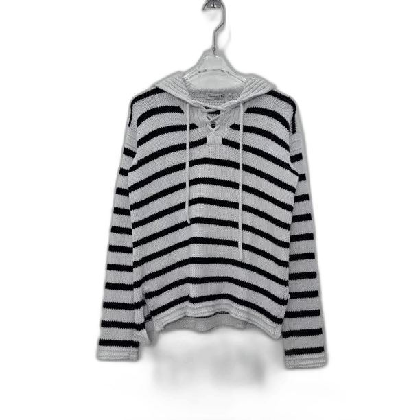 Dior Striped Knit Sweater with Navy Collar Size US M / EU 48-50 / 2 - 1 Thumbnail