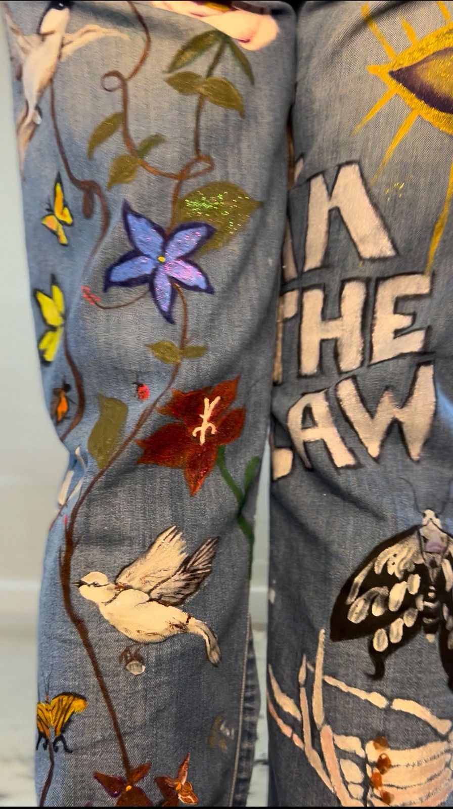 Calvin Klein Custom Hand-Painted Calvin Klein Jeans (W30 L32) Size US 30 / EU 46 - 7 Thumbnail
