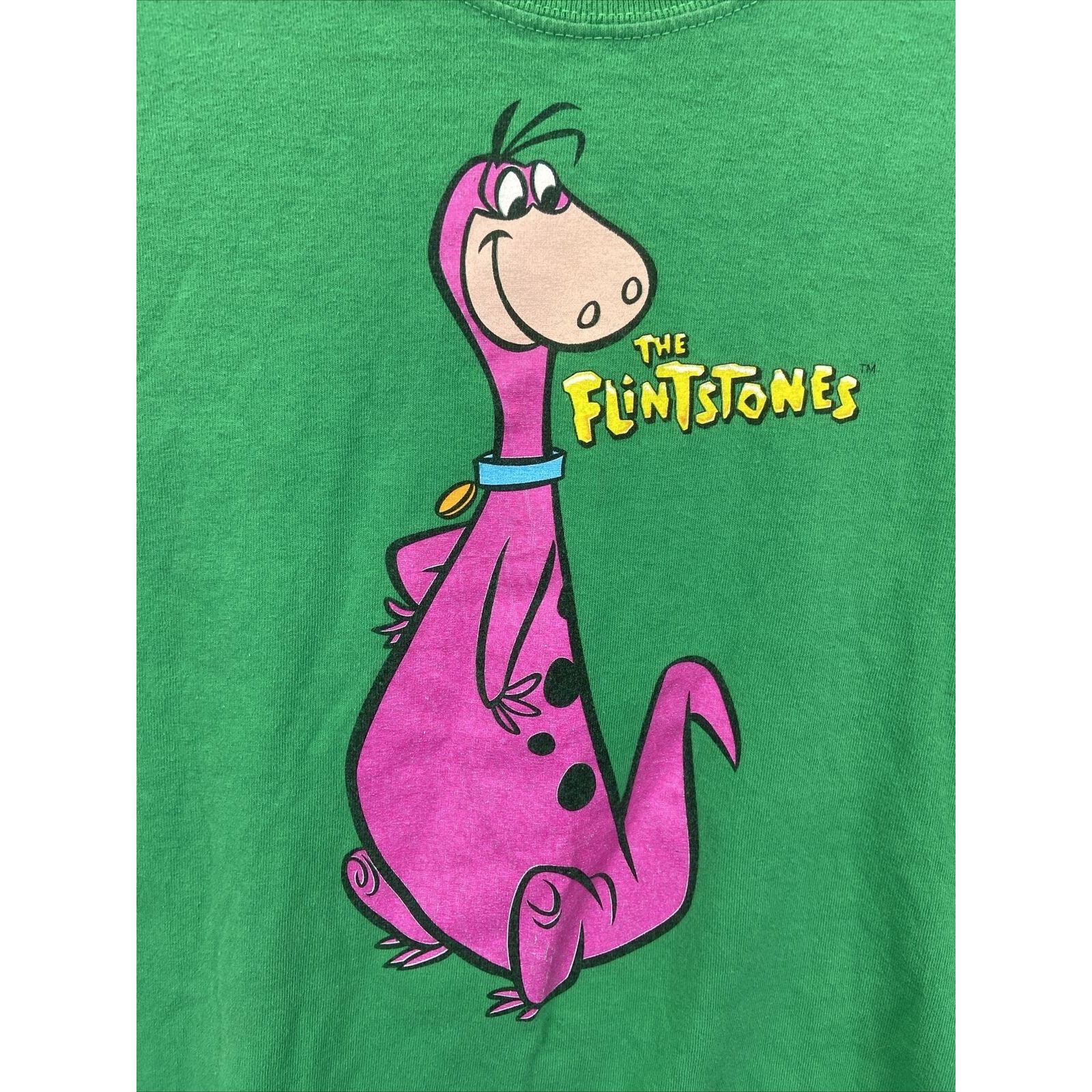 The Unbranded Brand The Flinstones Dino Y2K Green Print T-Shirt Size Medium Size US M / EU 48-50 / 2 - 2 Thumbnail