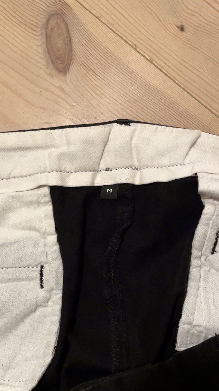 Muji Muji Men's Black Cotton Blend Trousers M Size US 32 / EU 48 - 4 Thumbnail
