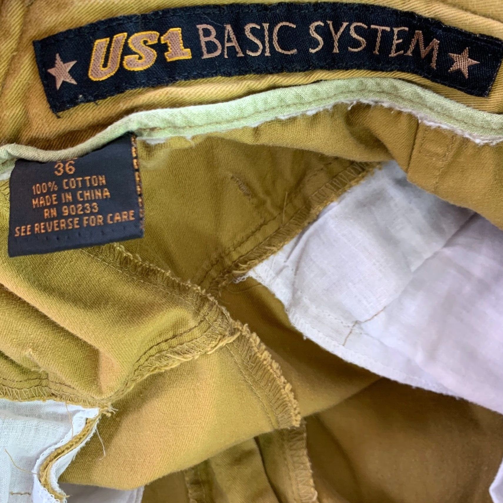 Vintage VINTAGE US1 Basic System Khaki Mens Pants Size 36 1990s Size US 36 / EU 52 - 4 Thumbnail