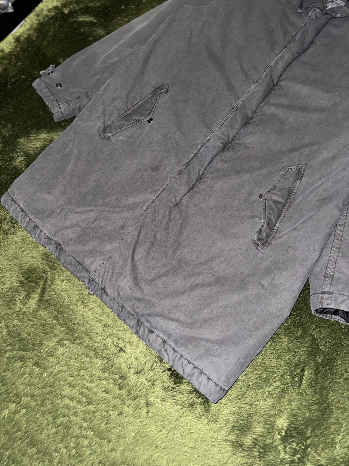 Japanese Brand [110] Series Washed Padded Snap Coat Jacket Grey Size US XL / EU 56 / 4 - 3 Thumbnail