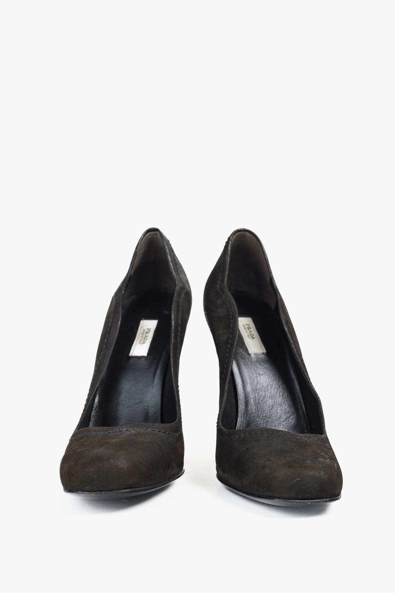 Prada Prada AW/04 Sculptured Curves Black Leather Pumps Size US 6.5 / IT 36.5 - 2 Thumbnail