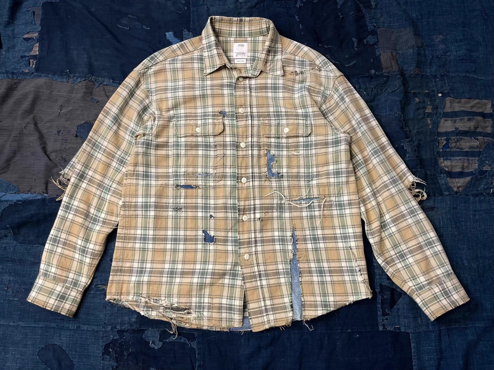 Visvim VISVIM 20SS Lumber Shirt CRASH Beige Size 2 Size US M / EU 48-50 / 2 - 1 Thumbnail