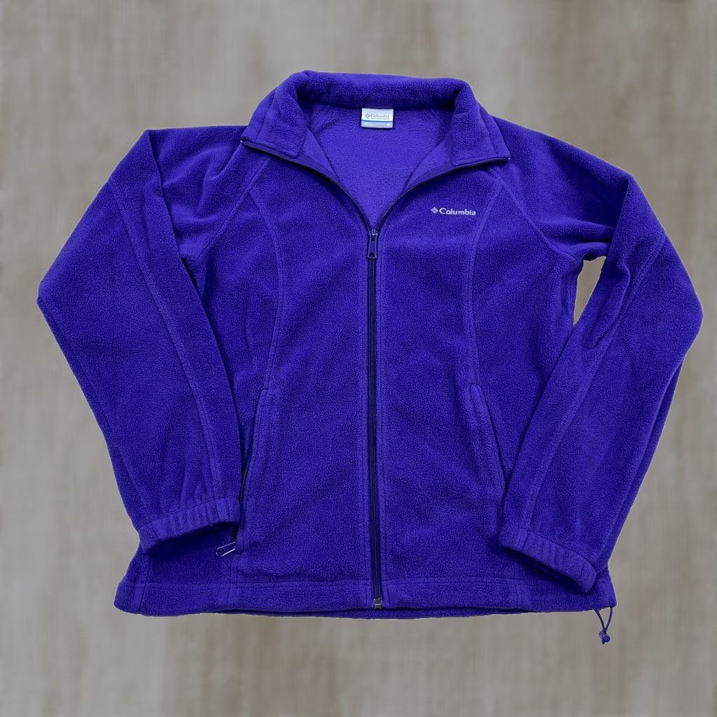 Vintage Columbia Jacket Women Medium Purple Fleece Full Zip Brenton Springs Hiking A25: Size M / US 6-8 / IT 42-44 - 1 Thumbnail