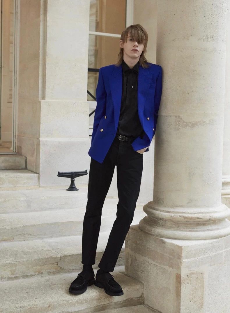Saint Laurent Paris Saint Laurent Double-Breasted Wool Suit Jacket-2505 Size US XL / EU 56 / 4 - 8 Thumbnail