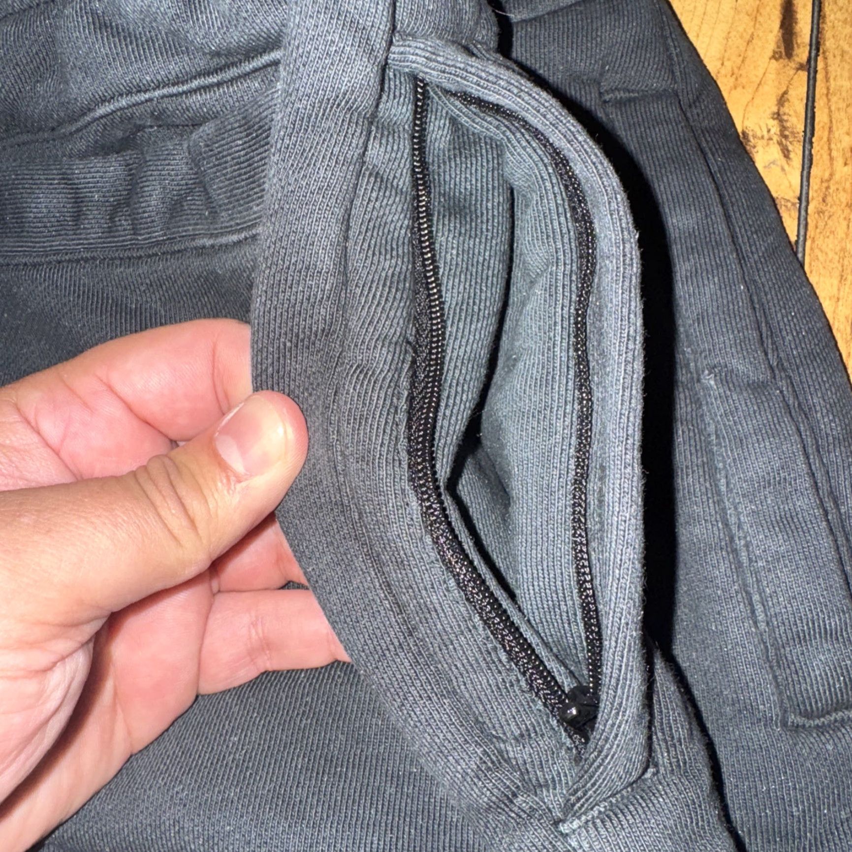 Vintage VINTAGE Heavyweight Garment Dyed Wide-Leg Sweatpants Black French Terry 28x32 Small Size US 29 - 2 Thumbnail