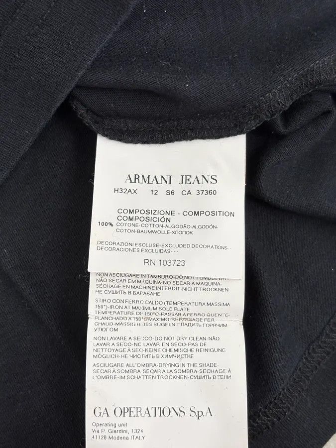 Armani 2000s Armani Black Time Tools Print T-Shirt Size US S / EU 44-46 / 1 - 9 Thumbnail