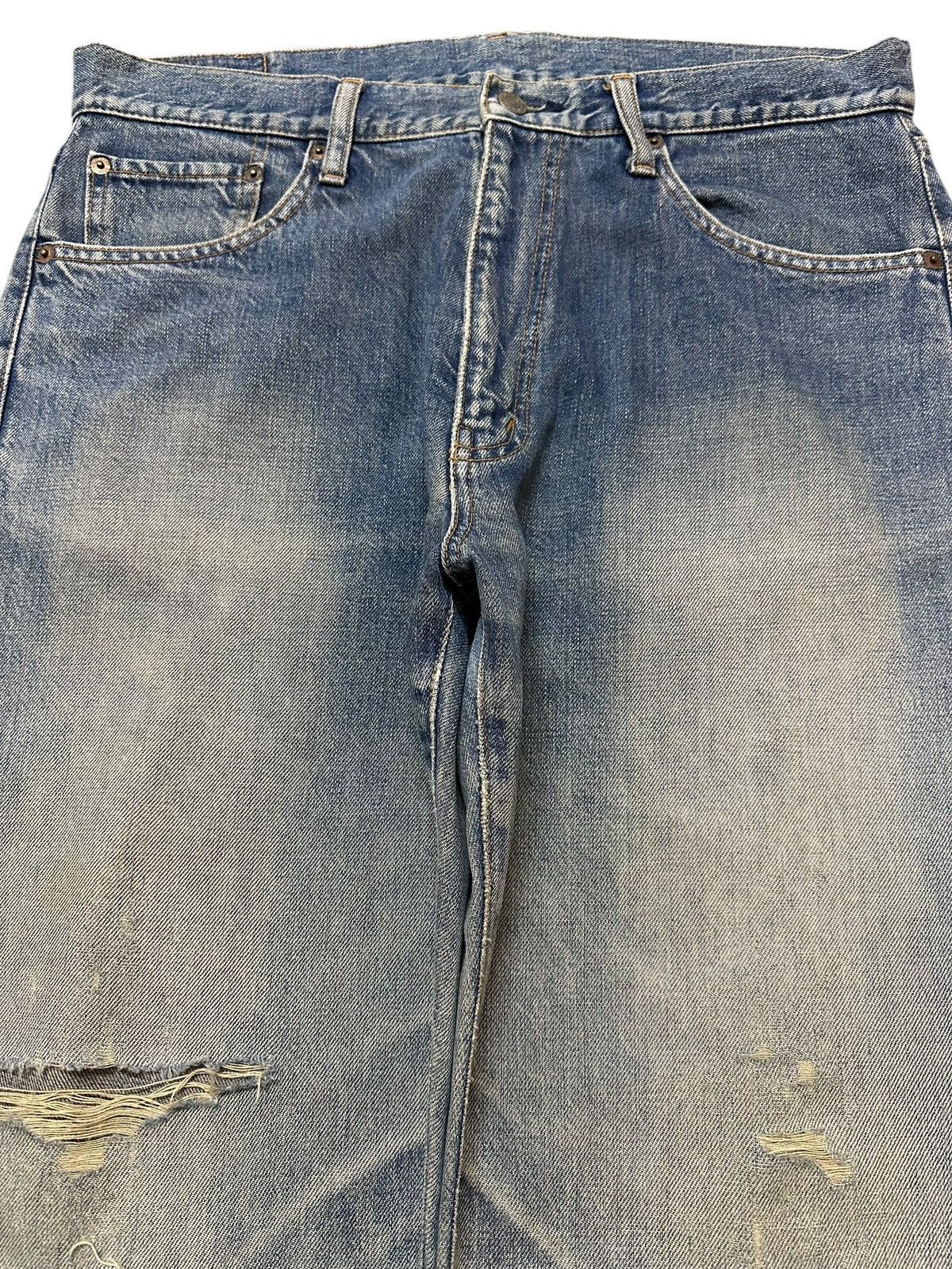 Japanese Brand Vintage Japanese Brand Faded Wash Distressed Baggy Jeans Size US 34 / EU 50 - 3 Thumbnail