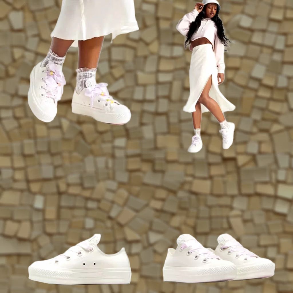 Converse Converse Chuck Taylor Size 11 Egret Lilac Daze Matte Satin Lift Platform Sneaker Women Size US 9 / IT 39 - 1 Thumbnail