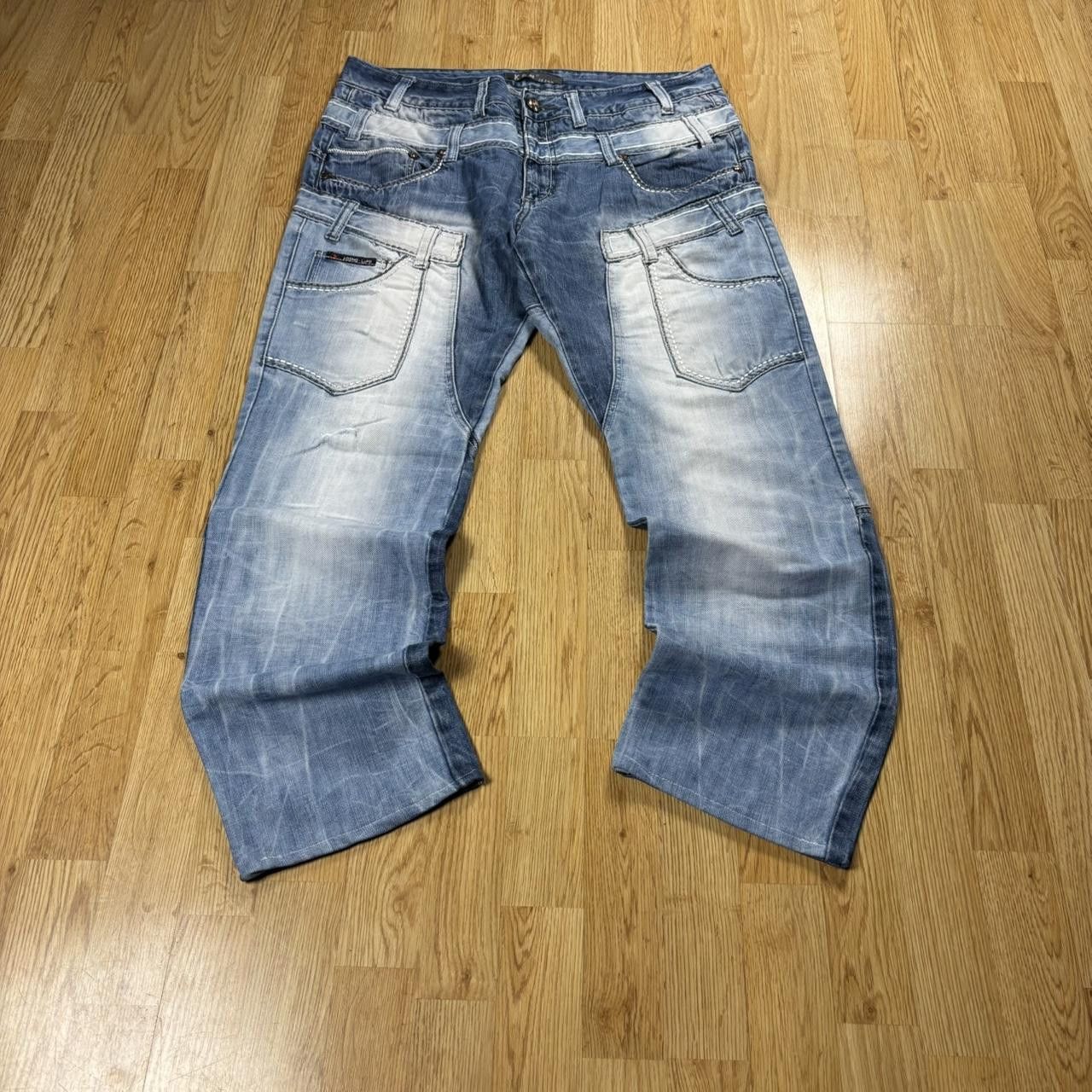 Japanese Brand Vintage y2k 90s Japanese style patchwork denim Size US 36 / EU 52 - 1 Thumbnail