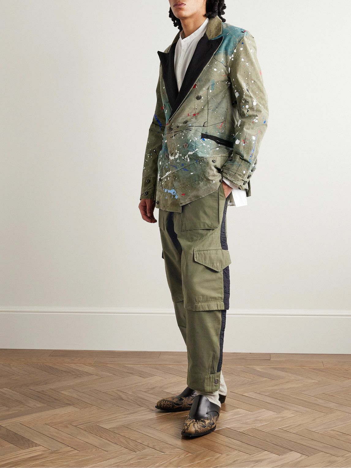 Greg Lauren $1200 Greg Lauren Army Jacket Tux Cargo Pants Size US 30 / EU 46 - 3 Thumbnail