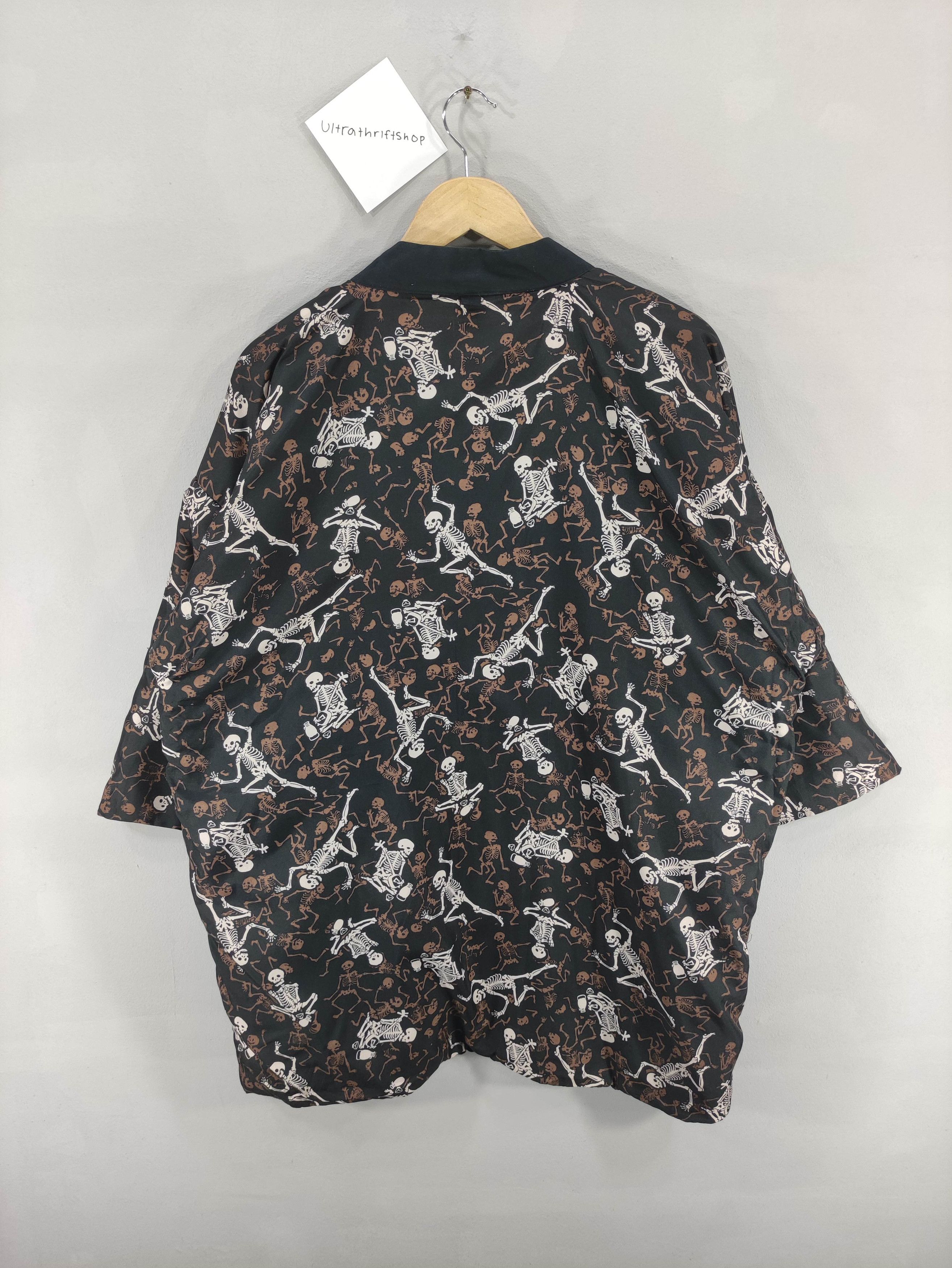 Komono Vintage Kimono Cardigan Skeleton Reversible Full Print Size US XL / EU 56 / 4 - 3 Thumbnail