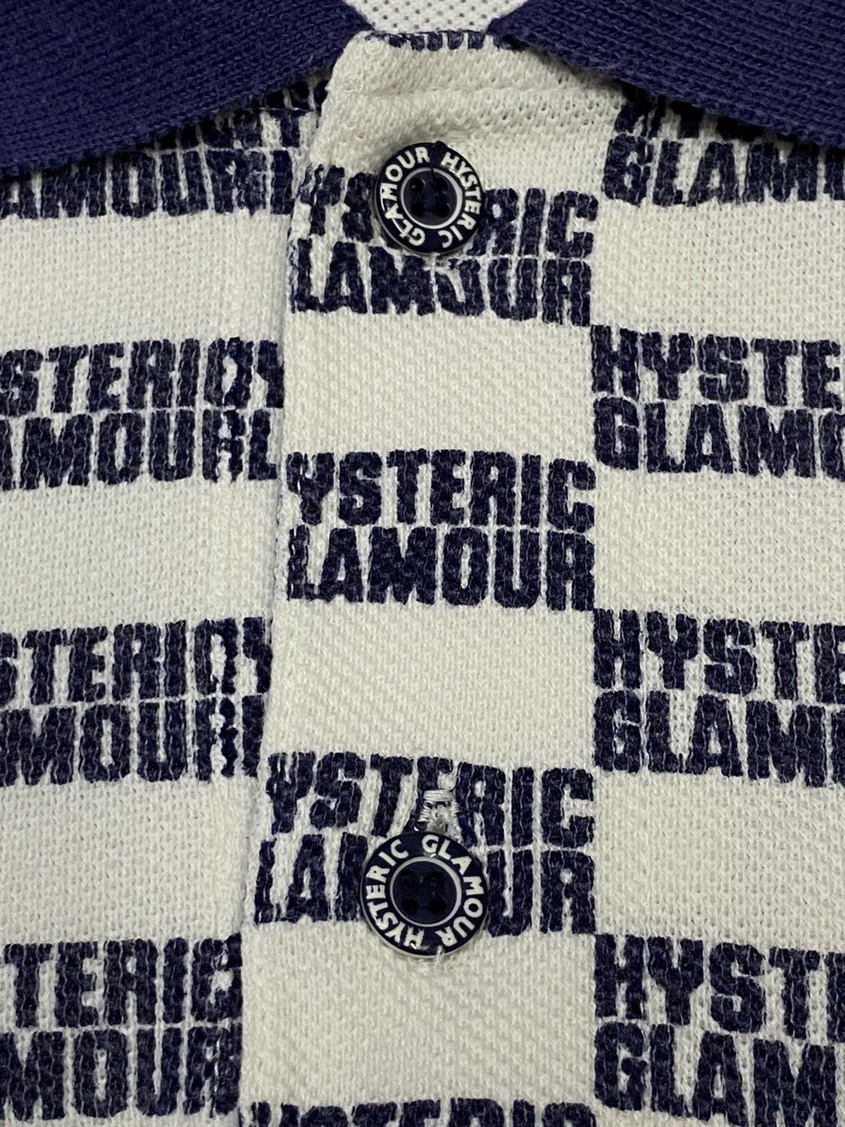 Hysteric Glamour × Japanese Brand Rare🔥Vintage Hysteric Glamour Full Writing Print Polo Shirt Size US M / EU 48-50 / 2 - 12 Thumbnail