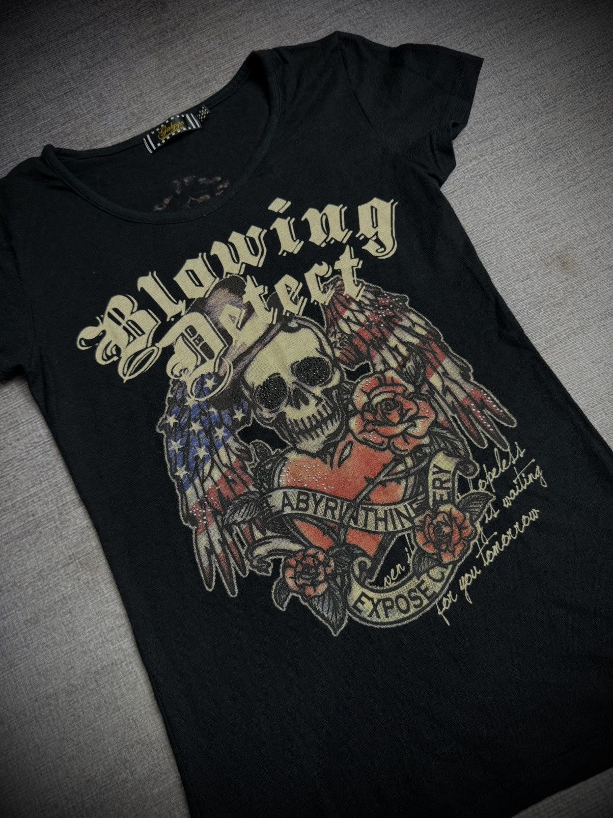 20471120 GALYGE SKULL ART PUNK STYLE TSHIRT Size M / US 6-8 / IT 42-44 - 2 Thumbnail
