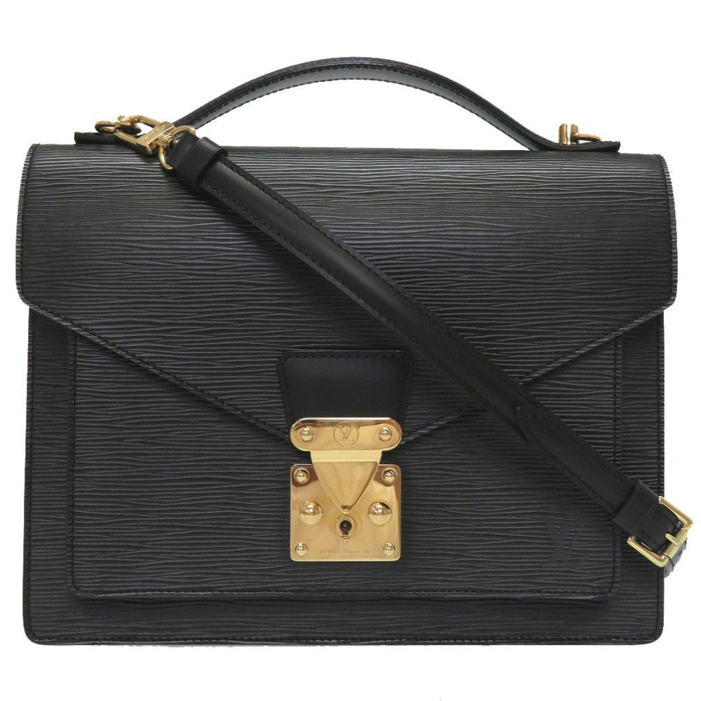 Louis Vuitton Epi Leather Monceau Black 2way Handbag