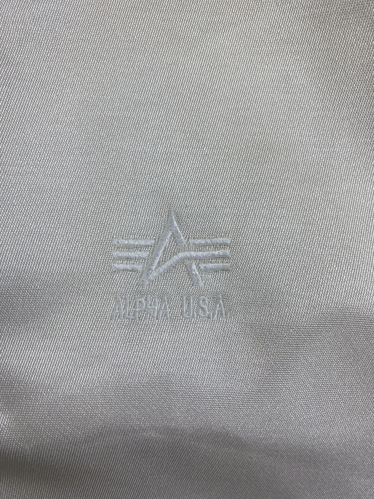 Alpha Industries 🔥RARE Vintage Alpha Industries White Bomber Jacket Size US M / EU 48-50 / 2 - 7 Thumbnail