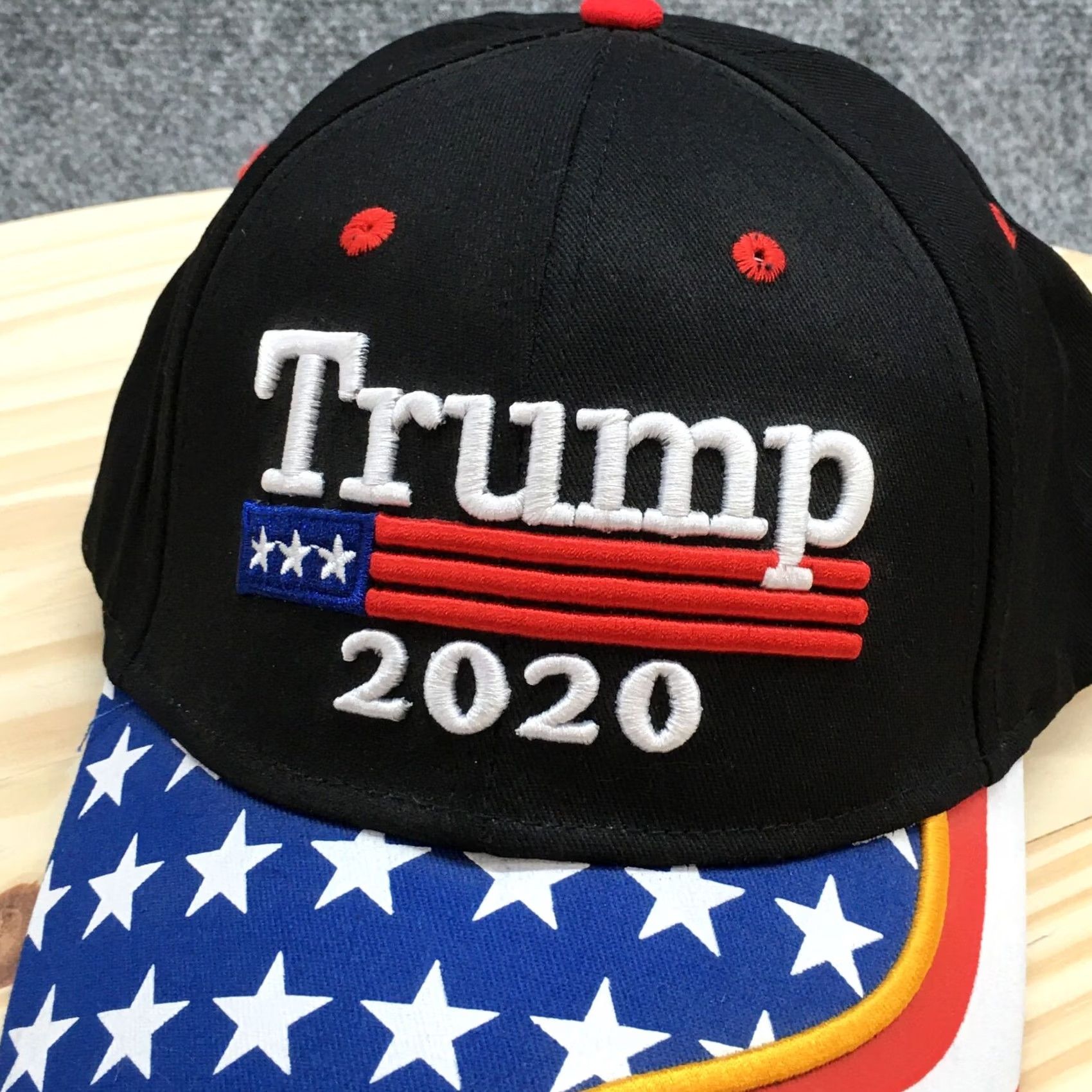 Logo 7 Trump 2020 Baseball Hat Mens Black OS Adjustable Embroidered Logo Size ONE SIZE - 4 Thumbnail