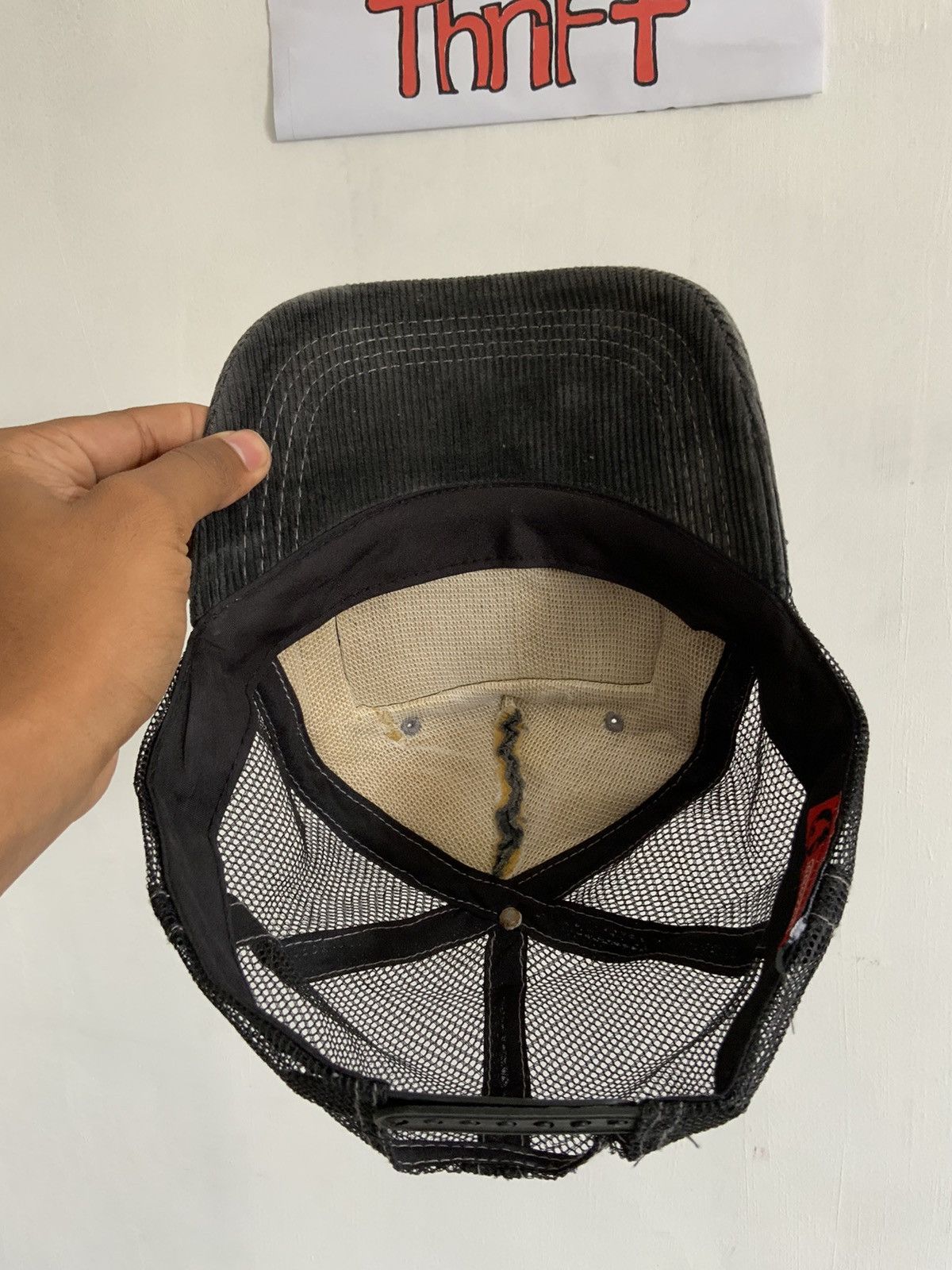 Japanese Brand Vintage Stick to Clothing Orange Corduroy Trucker Hat Size ONE SIZE - 8 Thumbnail