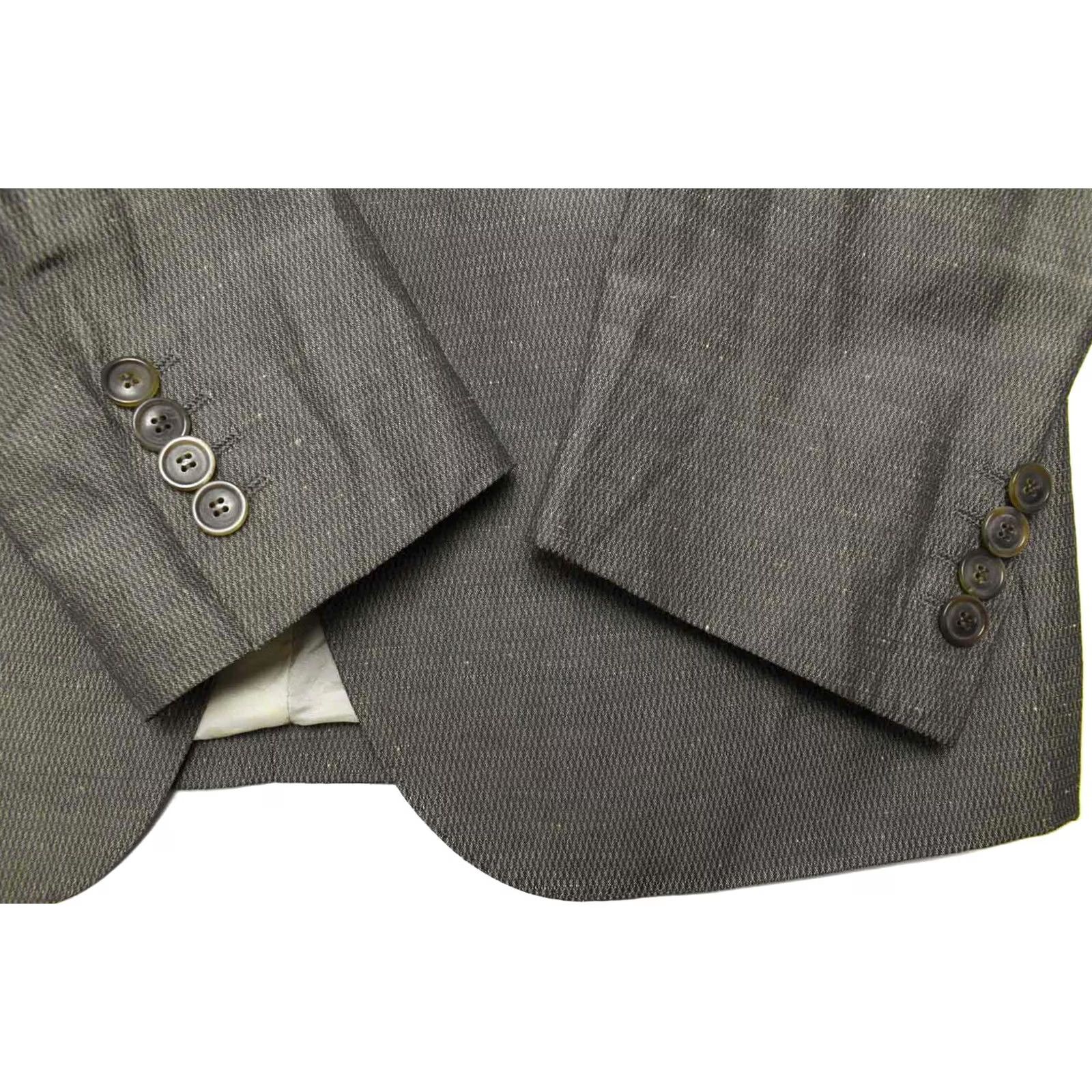 Hugo Boss HUGO BOSS Falcon Blazer Men US 38L Linen Blend Lined Single Breasted Notch Blazer Size 38R - 6 Thumbnail