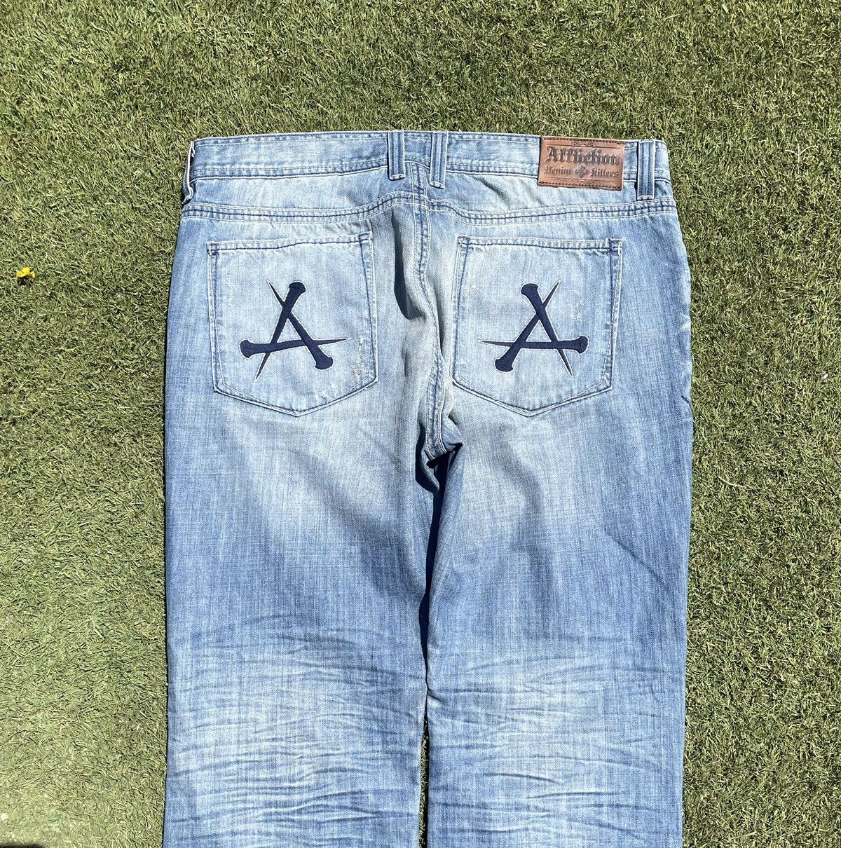 Affliction Affliction Denim Jeans Mens 40X34 Skull Faded Distressed Size US 40 / EU 56 - 9 Thumbnail
