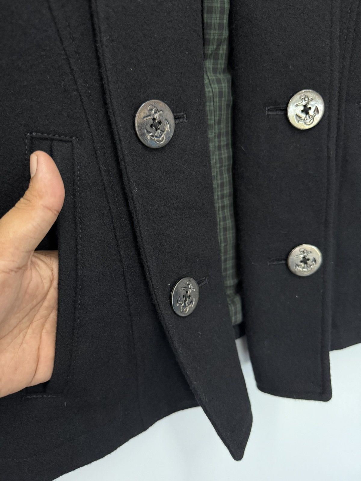 Japanese Brand 🔥 PPFM NAPOLEON WOOL JACKET DOUBLE BREASTED Size US XS / EU 42 / 0 - 4 Thumbnail