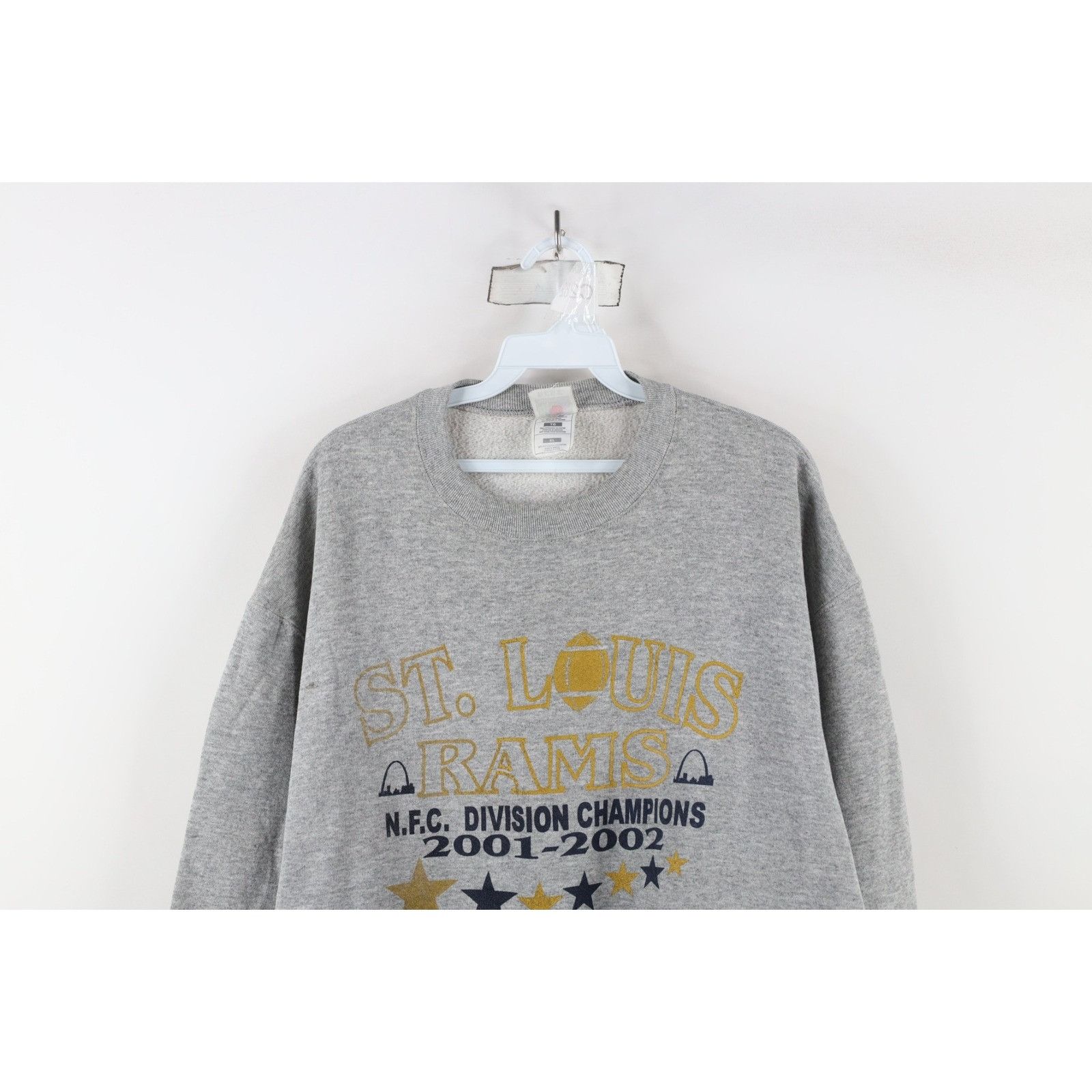 Fruit Of The Loom Vintage 2001 2002 NFC Champs St Louis Rams Sweatshirt Size US XL / EU 56 / 4 - 2 Thumbnail