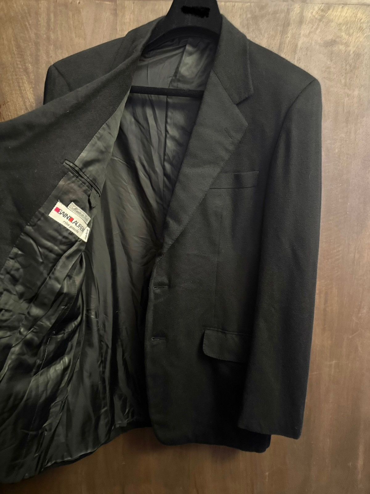 Saint Laurent Paris Saint laurent paris vintage men cashmere wool jacket 48 Size 48R - 11 Thumbnail