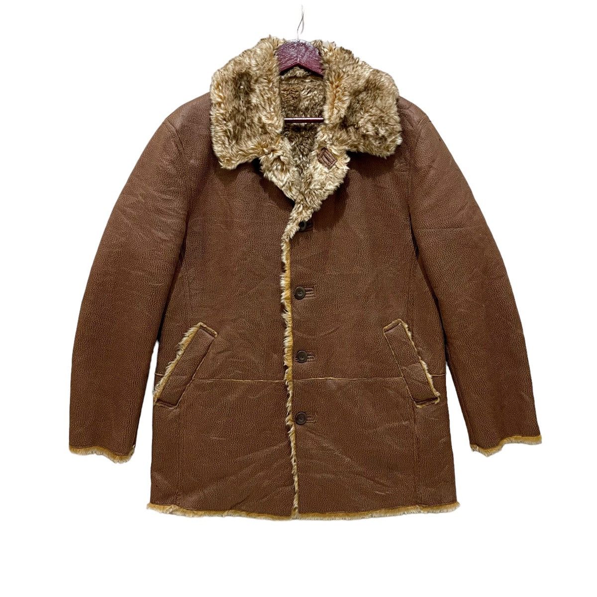 Pazzo Pazzo Denim Store Faux Fur Coat Jacket Size L / US 10 / IT 46 - 2 Thumbnail
