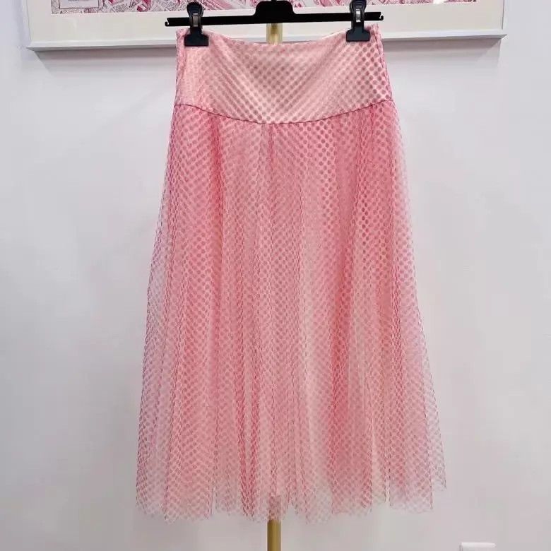 Dior DIOR Pink Polka Dot Skirt FR38 Size S / US 4 / IT 40 - 3 Thumbnail