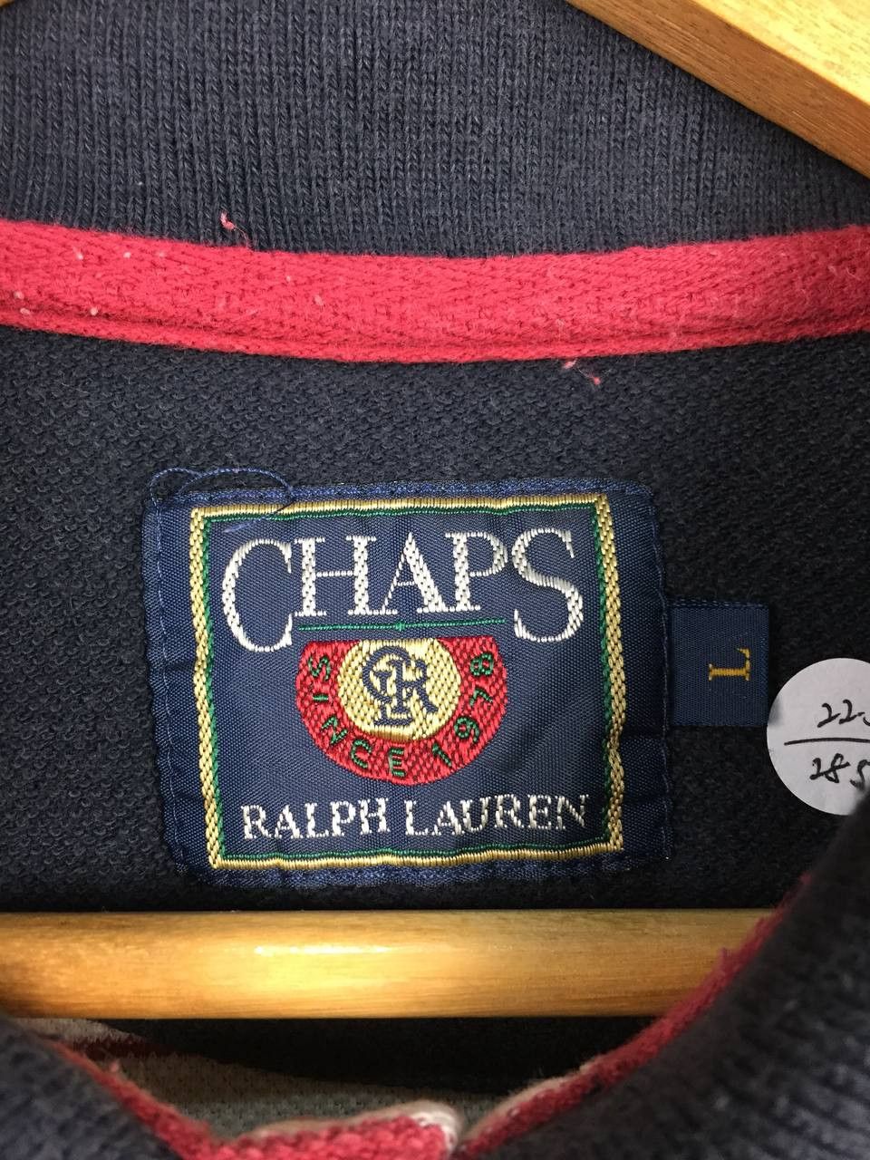 Chaps Ralph Lauren Vtg Chaps Ralph Lauren Crest Logo Striped Polo Shirt Size US L / EU 52-54 / 3 - 12 Thumbnail