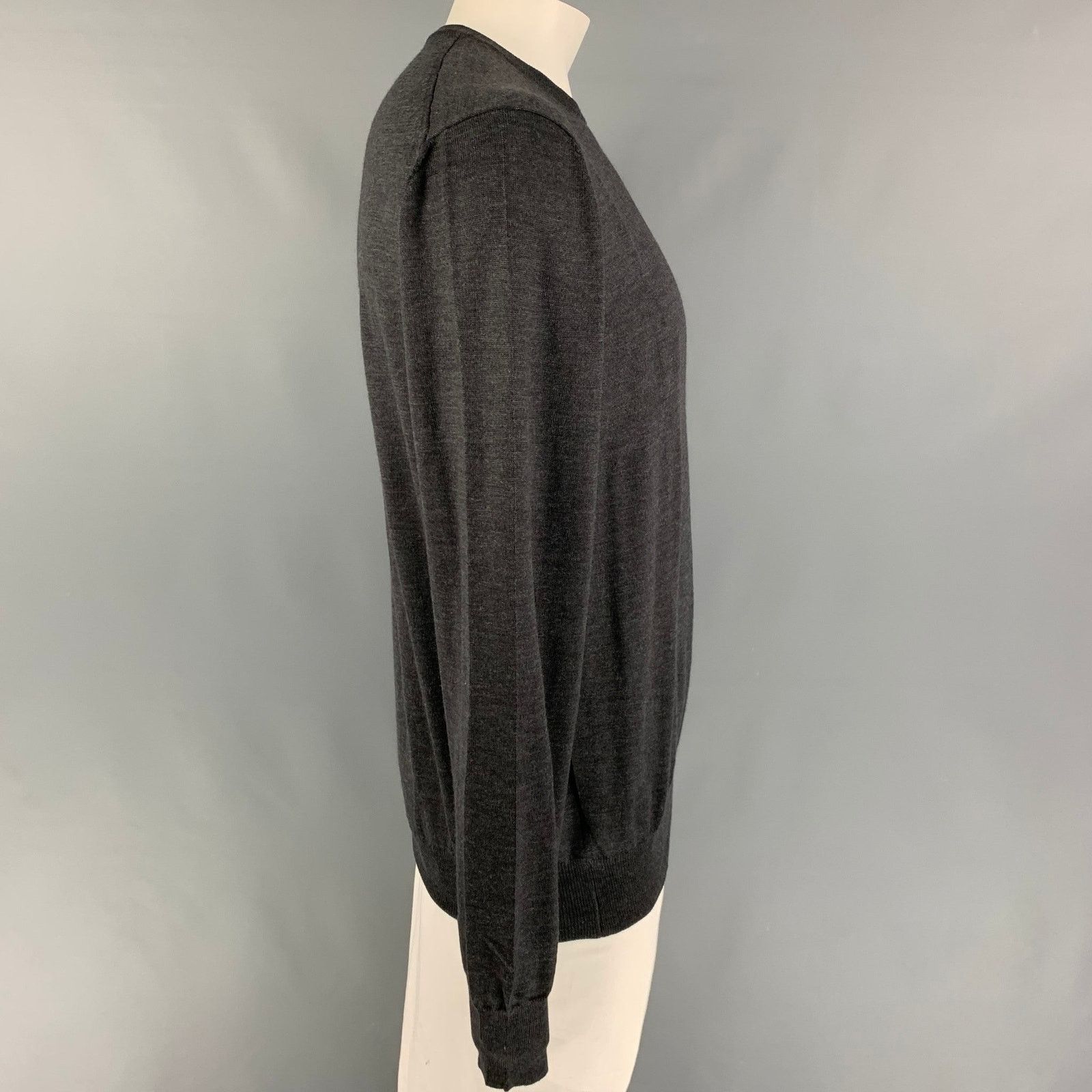 Piattelli PIATTELLI Size XL Gray Wool Crew-Neck Pullover Size US XL / EU 56 / 4 - 2 Thumbnail
