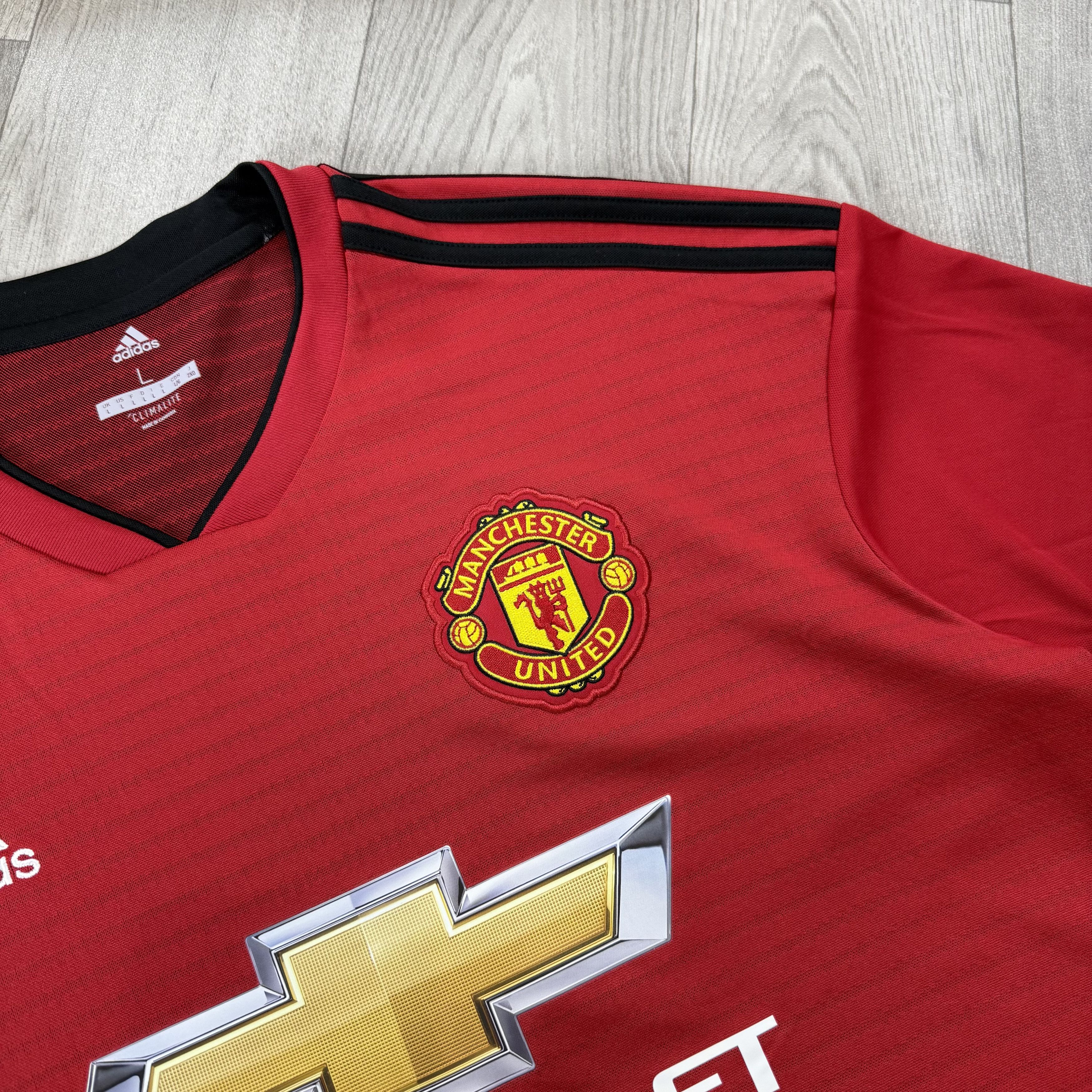 Adidas Adidas Manchester United 18/19 Home Jersey Tee Shirt Size US L / EU 52-54 / 3 - 8 Thumbnail
