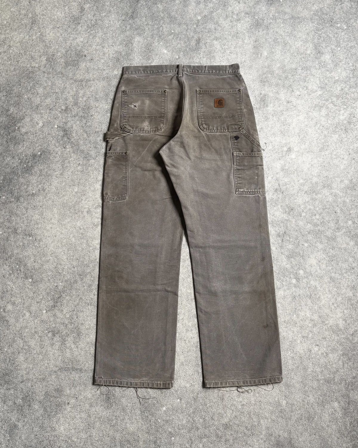 Carhartt Faded Grey Thrashed Carhartt Double Knee Pants Size US 30 / EU 46 - 6 Thumbnail