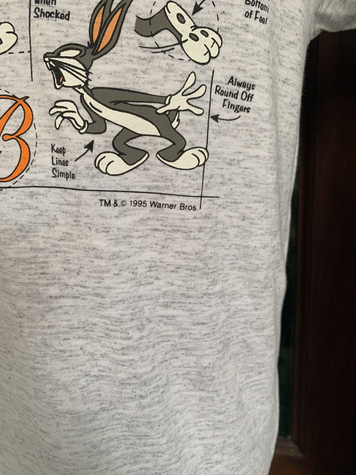 Warner Bros Vintage 90s Looney Tunes Bugs Bunny Cartoon T shirt Size US M / EU 48-50 / 2 - 3 Thumbnail