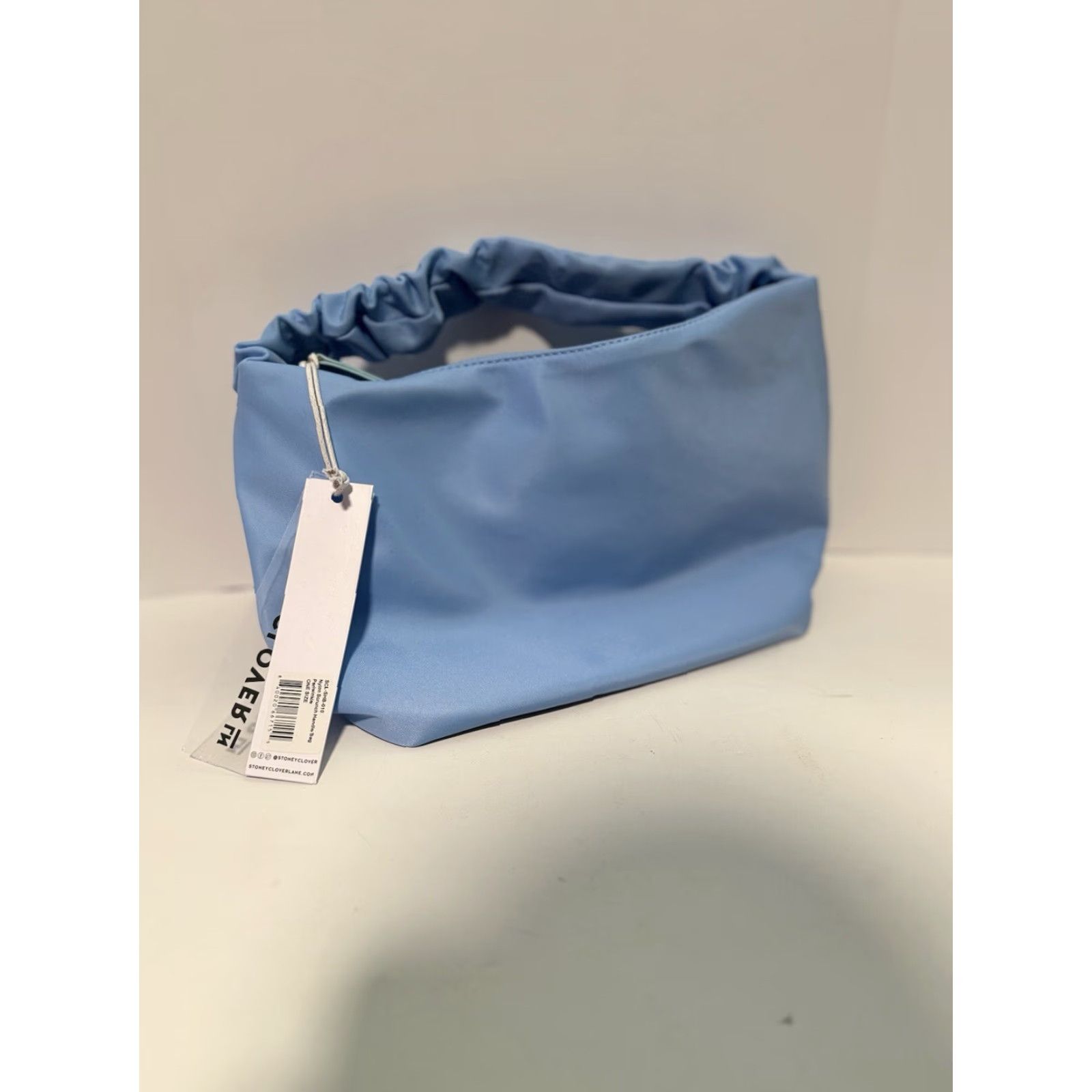 Vintage Stoney Clover Lane Bag Scrunch Handle Periwinkle Blue Nylon Zip Classic Women Size ONE SIZE - 3 Thumbnail