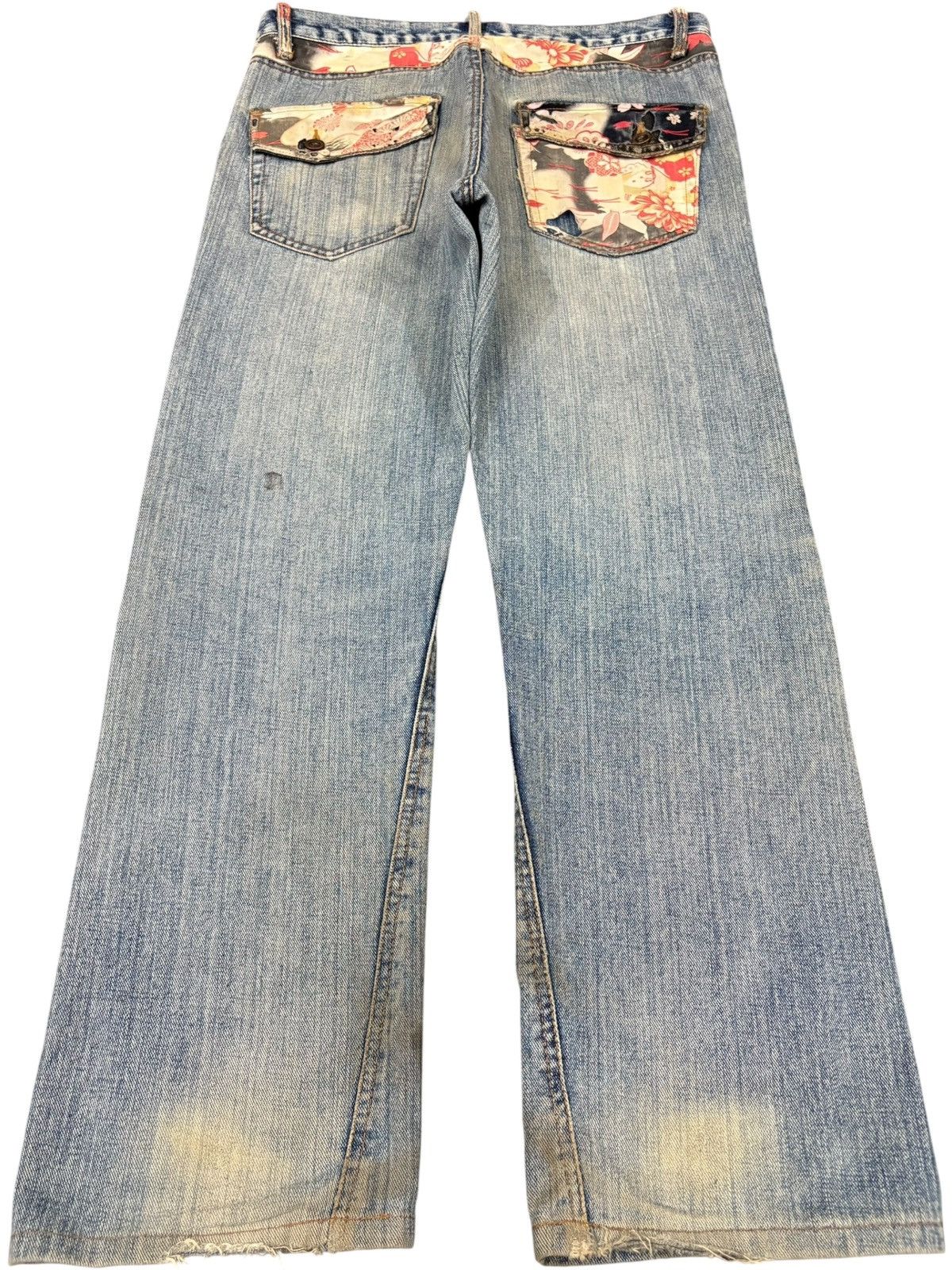 Yasuyuki Ishii Vintage Japanese Brand Mud Wash Distressed Loose Jeans Size US 32 / EU 48 - 2 Thumbnail