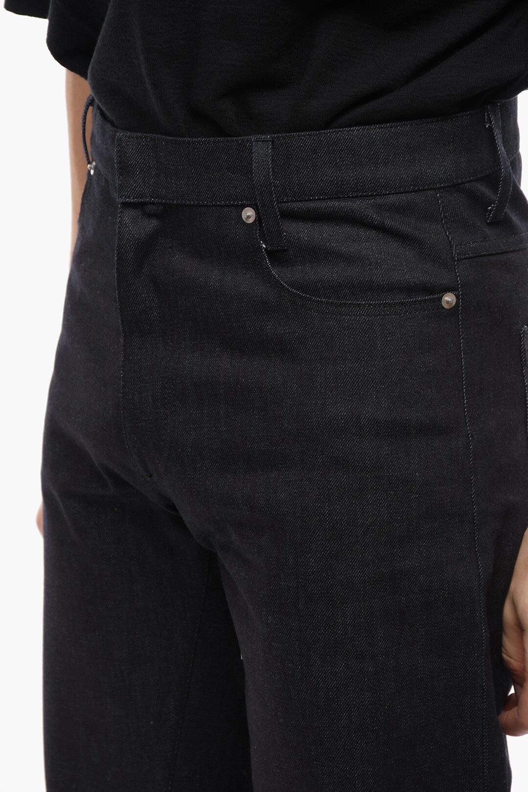 Bianca Saunders o1mle0725 Asymetrical Stitching 5 Pocket Jeans in Blue Size US 34 / EU 50 - 3 Thumbnail