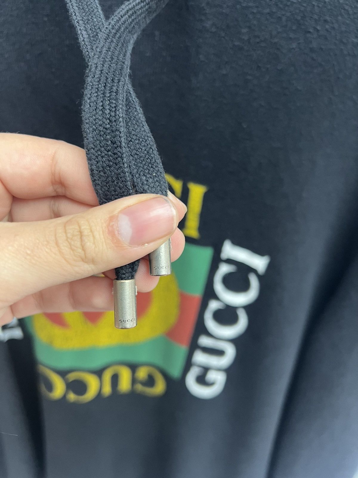 Gucci Gucci Black Distressed Logo Hoodie Size US S / EU 44-46 / 1 - 4 Thumbnail