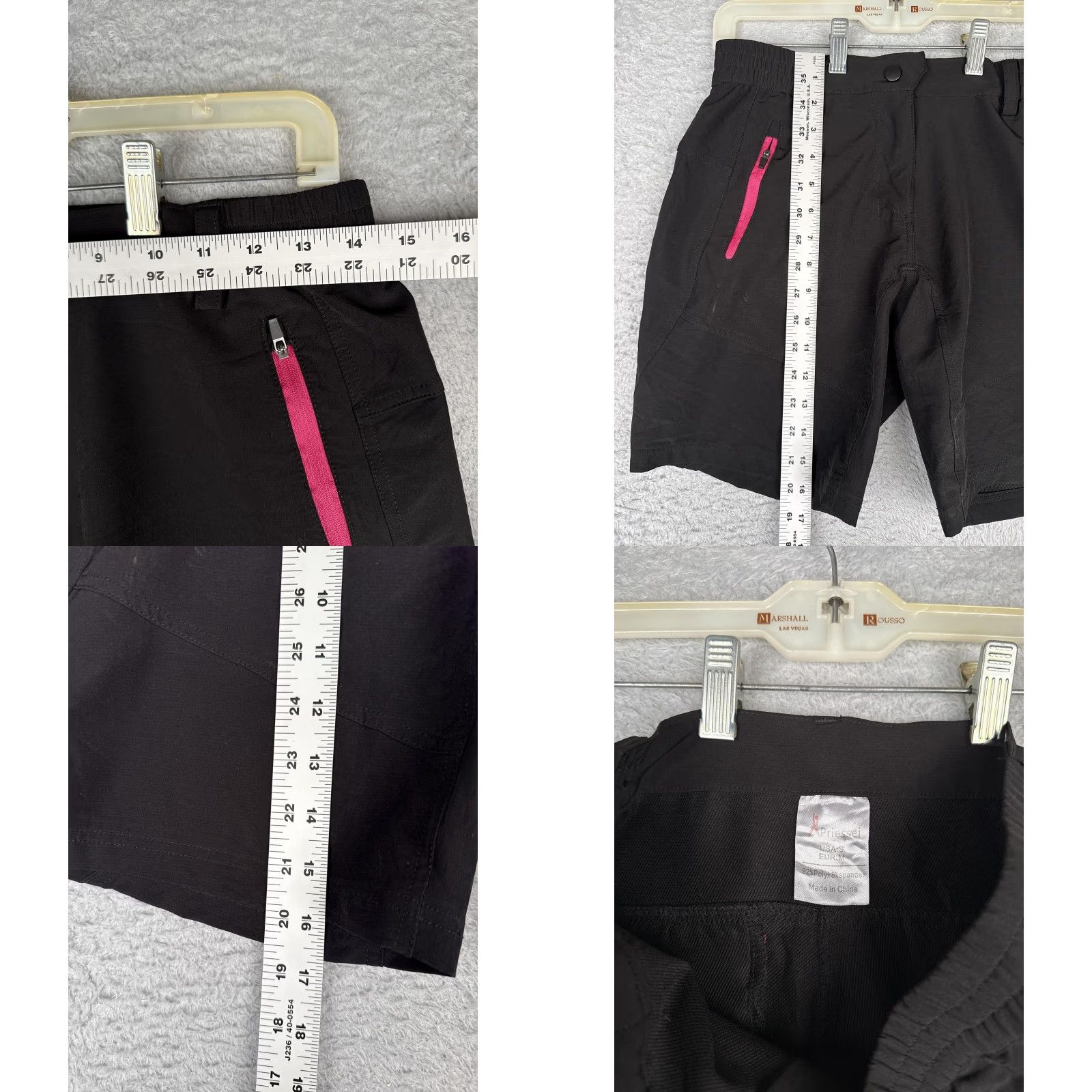 Vintage Friessel Shorts Women S Black Zip Pockets Quick Dry Stretch Polyester Hiking Activewear Summer Mens? Womens Size 28" / US 6 / IT 42 - 8 Thumbnail