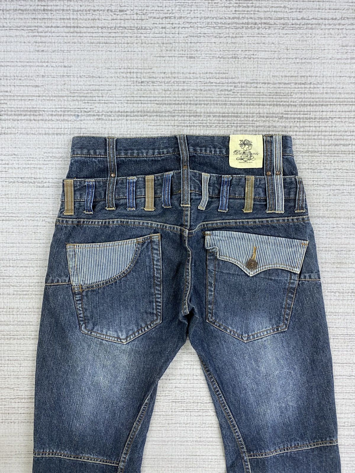 Le Grande Bleu (L.G.B.) × Vintage Vintage Dominated Handcrafted Jeans Double Waist Pants Size US 31 - 11 Thumbnail