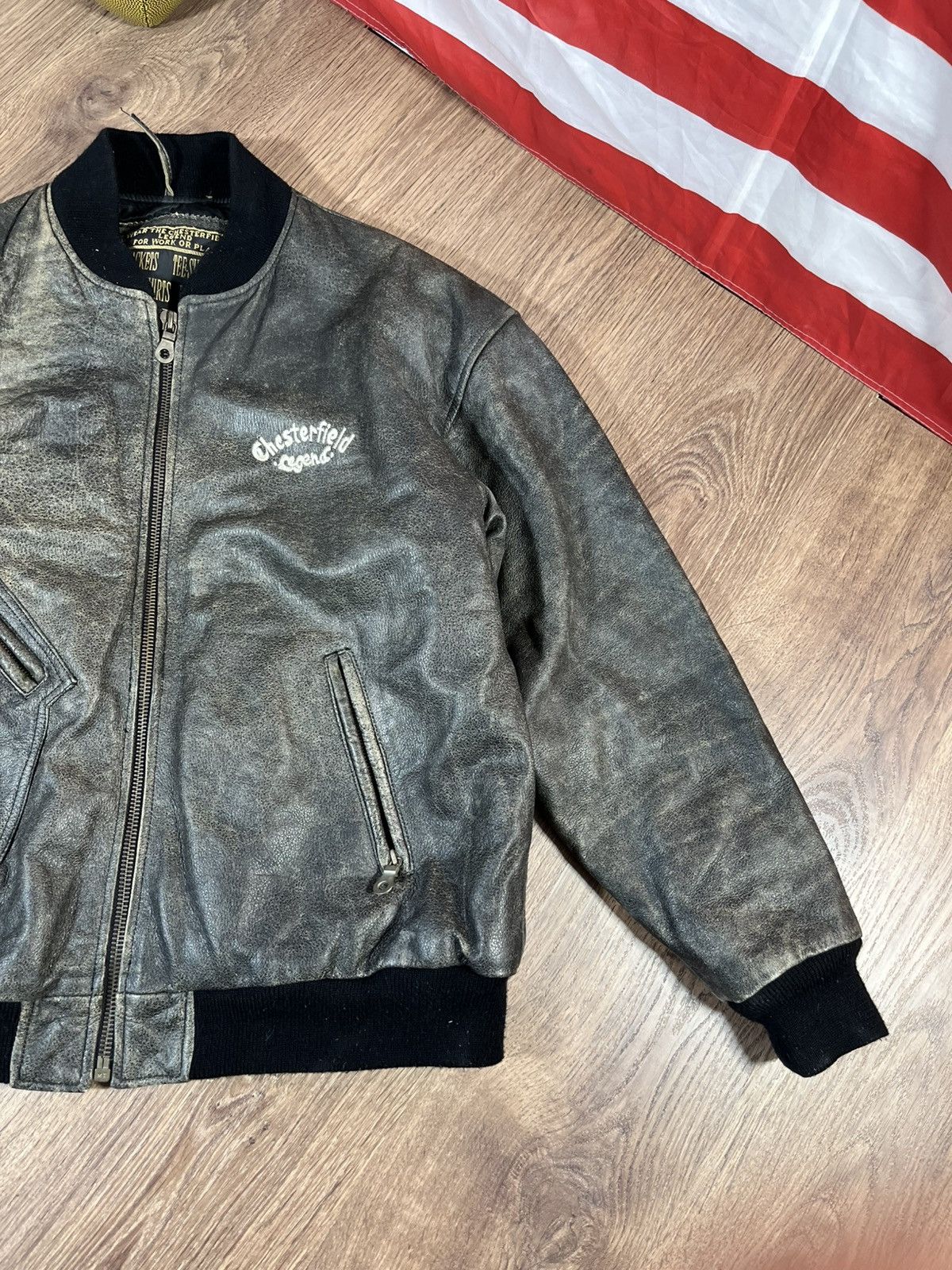 Leather Vintage Chesterfield Leather Jacket she is alone Size US L / EU 52-54 / 3 - 4 Thumbnail