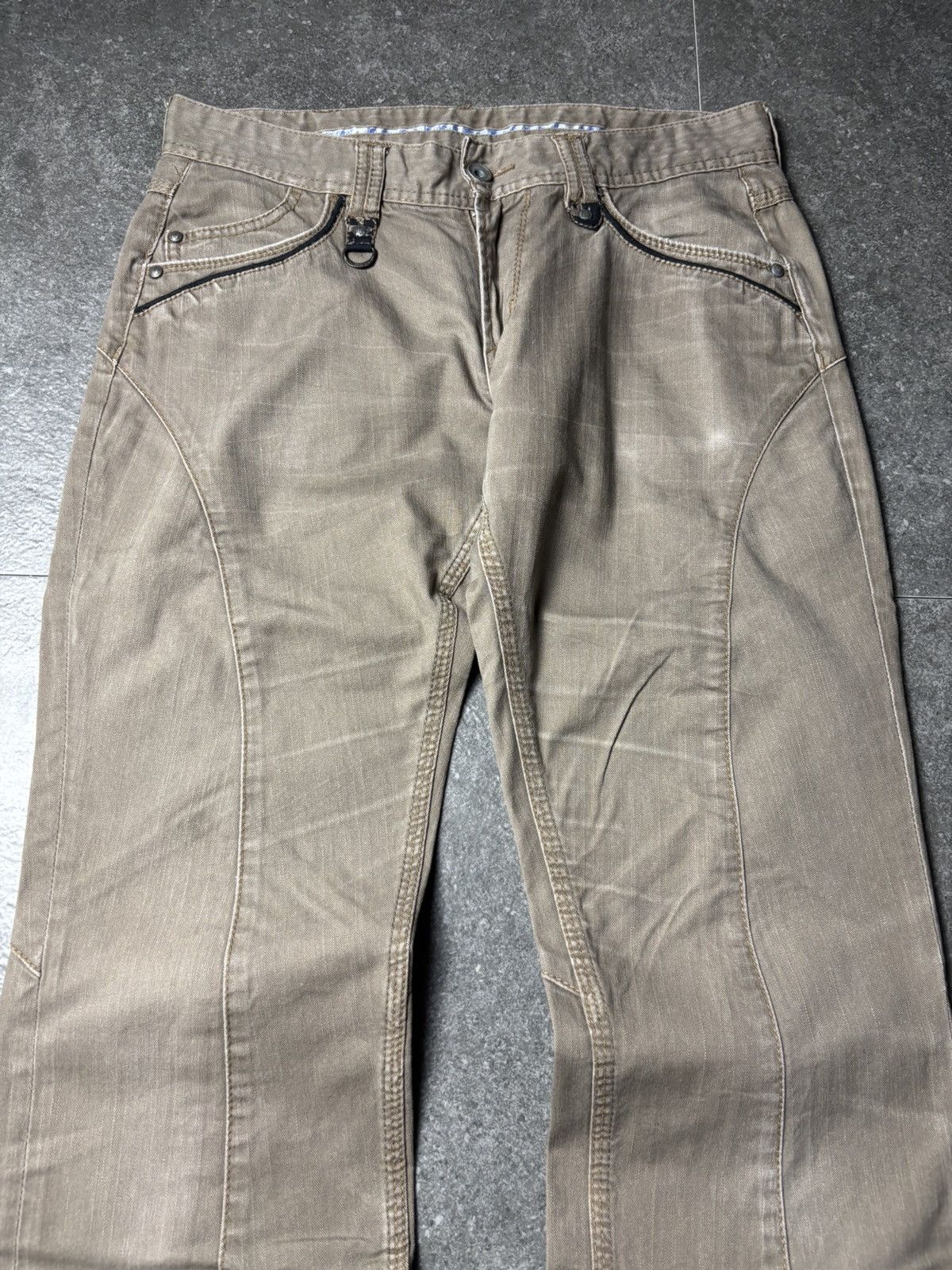 If Six Was Nine × Japanese Brand × Le Grande Bleu (L.G.B.) 2000s Nicole Club For Men Panelled Bootcut Pants Size US 31 - 2 Thumbnail