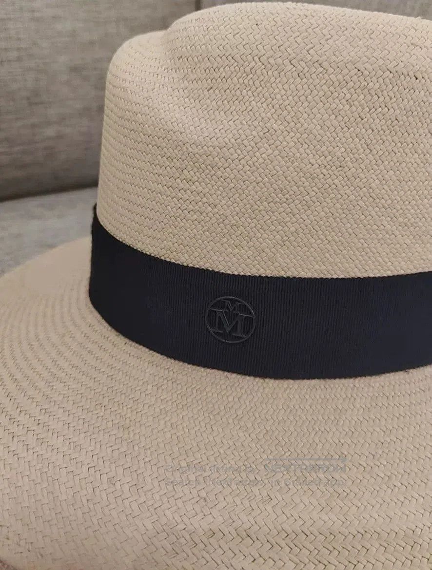 Maison Michel Maison Michel Sun Hat with Black Trim. Size ONE SIZE - 3 Thumbnail