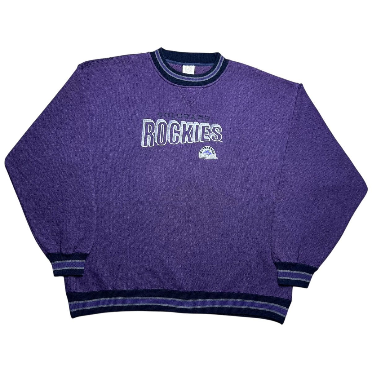 MLB 90s MLB Colorado Rockies BAC Premier Embroidered Sweatshirt Size US L / EU 52-54 / 3 - 1 Thumbnail