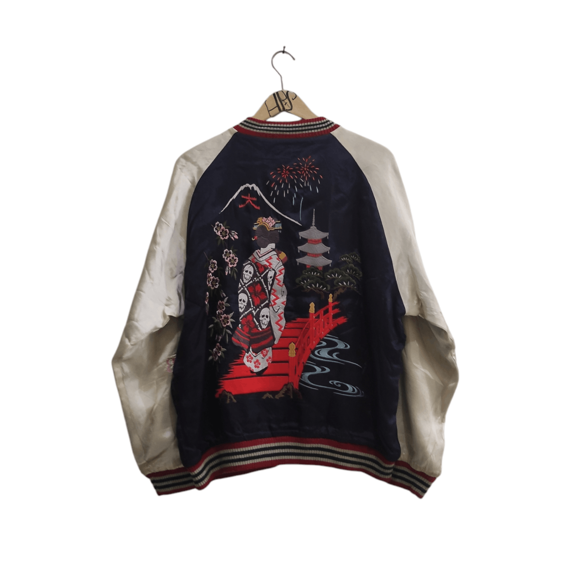 Japanese Brand × Toyo Enterprises Vintage cropped head sukajan souvenir jacket 100% rayon Size US L / EU 52-54 / 3 - 3 Thumbnail