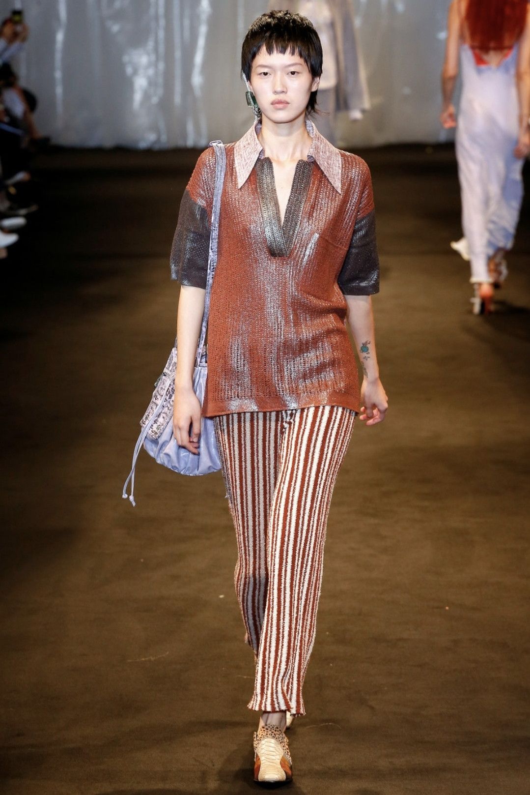 Acne Studios Runway Acne Studios jordiz stripe ss18 wide leg pants Size 28" / US 6 / IT 42 - 1 Thumbnail