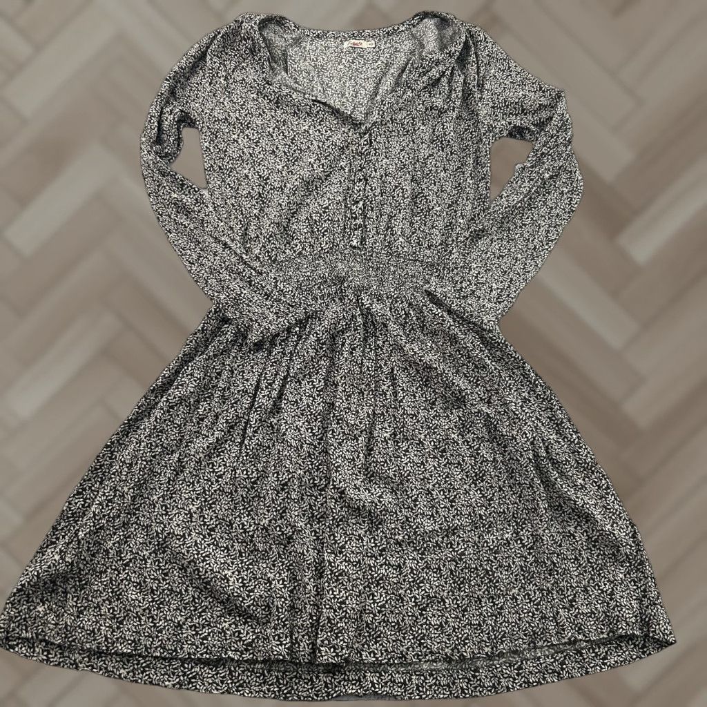 Faherty Faherty Floral Long Sleeve Dress Women M Brown Knee Length A-Line Button-Up Vintage Floral Pattern Womens M Brown Knee Length Dress Size M / US 6-8 / IT 42-44 - 1 Thumbnail